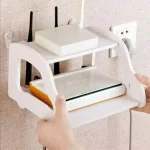 2 Layer Router Stand | Wall Mounted WiFi Router Shelf - Image 4