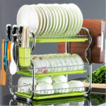 Dish Drainer Rack | Chrome-Plated Stainless Steel Kitchen Dish Drying Rack - Image 3