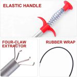 Flexible spring drain cleaning tool
