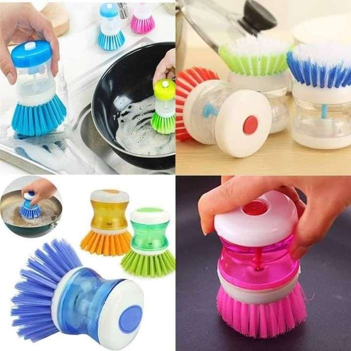 Liquid Dish Washing Brush with Soap Dispenser