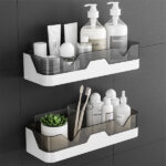 Premium adhesive bathroom shelf organizer