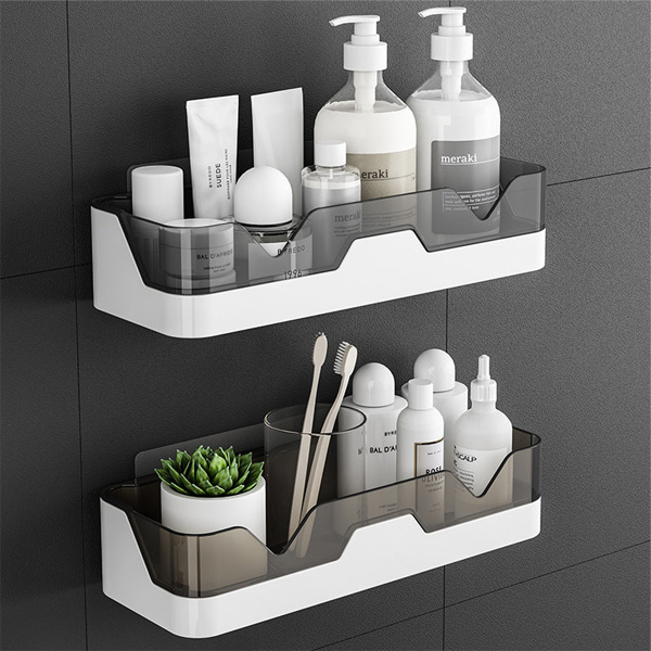 Premium adhesive bathroom shelf organizer