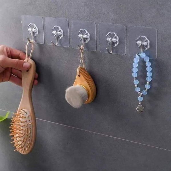 Transparent Wall Hooks 10 Pcs