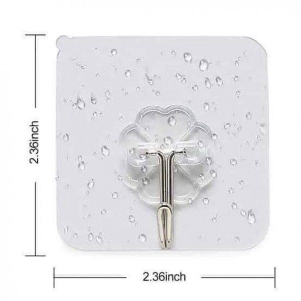Transparent adhesive wall hooks for home