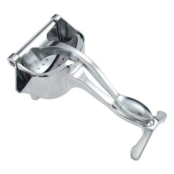 Manual hand press fruit juicer